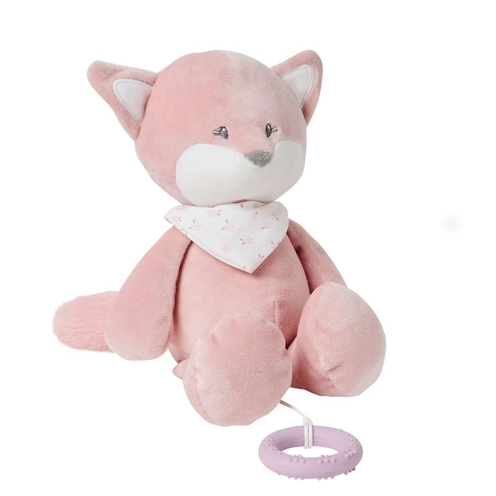 Musical Cuddly Fox Alice 30 cm Old Pink Nattou Carillon Alice la Volpina
