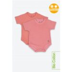 JBimbi Bipack Body Corallo + Righe Corallo