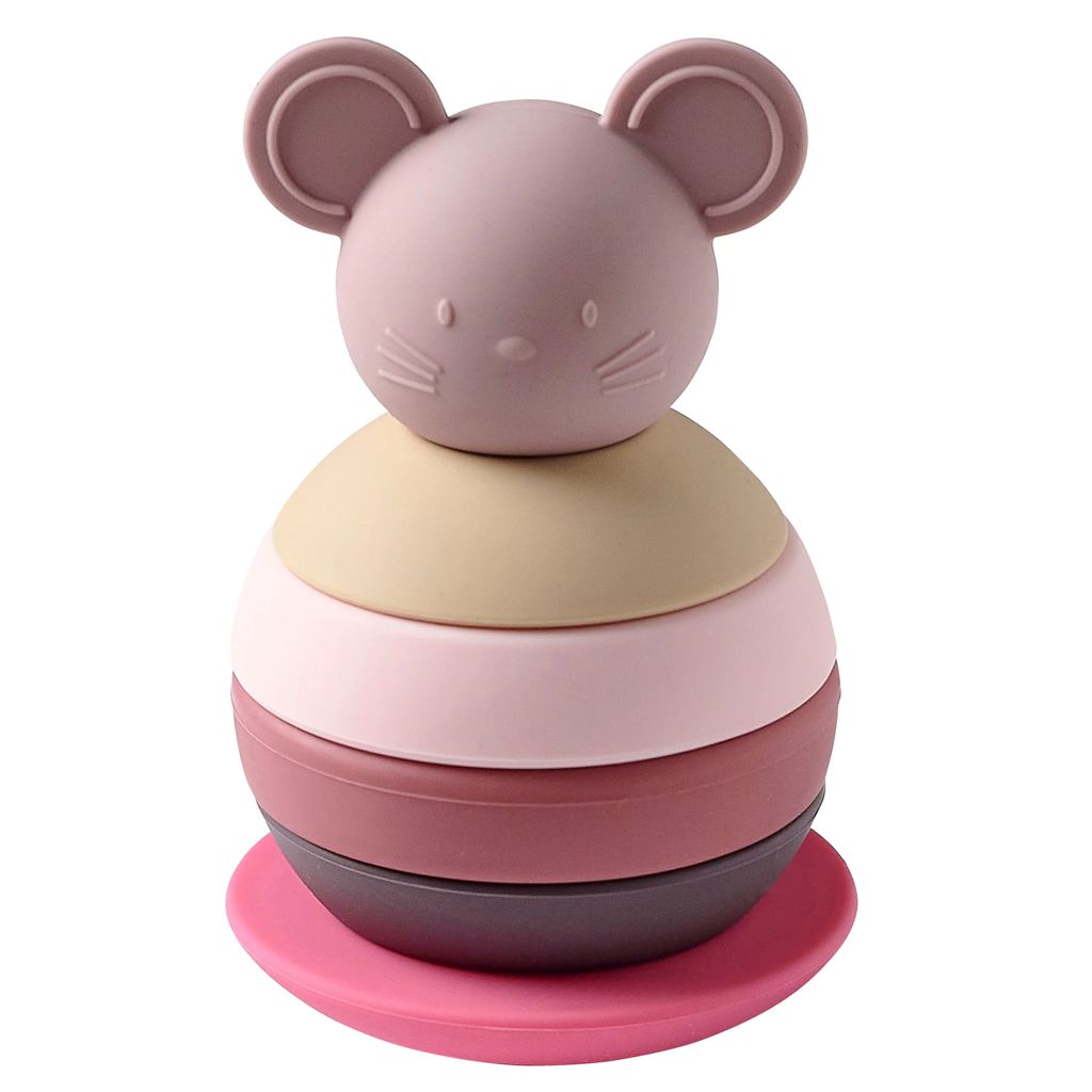 Culbuto Silicone pink Nattou Impilabile Topolino Rosa