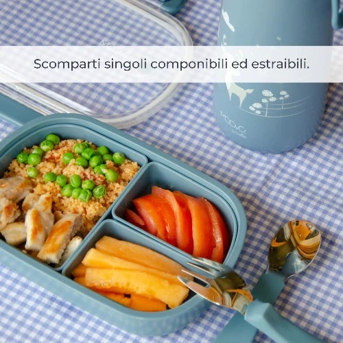 Portapranzo Personalizzato con Nome LunchBox porta merenda per Bambini  scuola