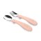 Nuvita Set Posate Bimbi In Acciaio Rosa