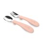 Nuvita Set Posate Bimbi In Acciaio Rosa Nuvita Set Posate Bimbi In Acciaio Rosa