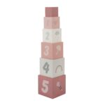 LABEL LABEL Cubi in Legno Numerati Rosa