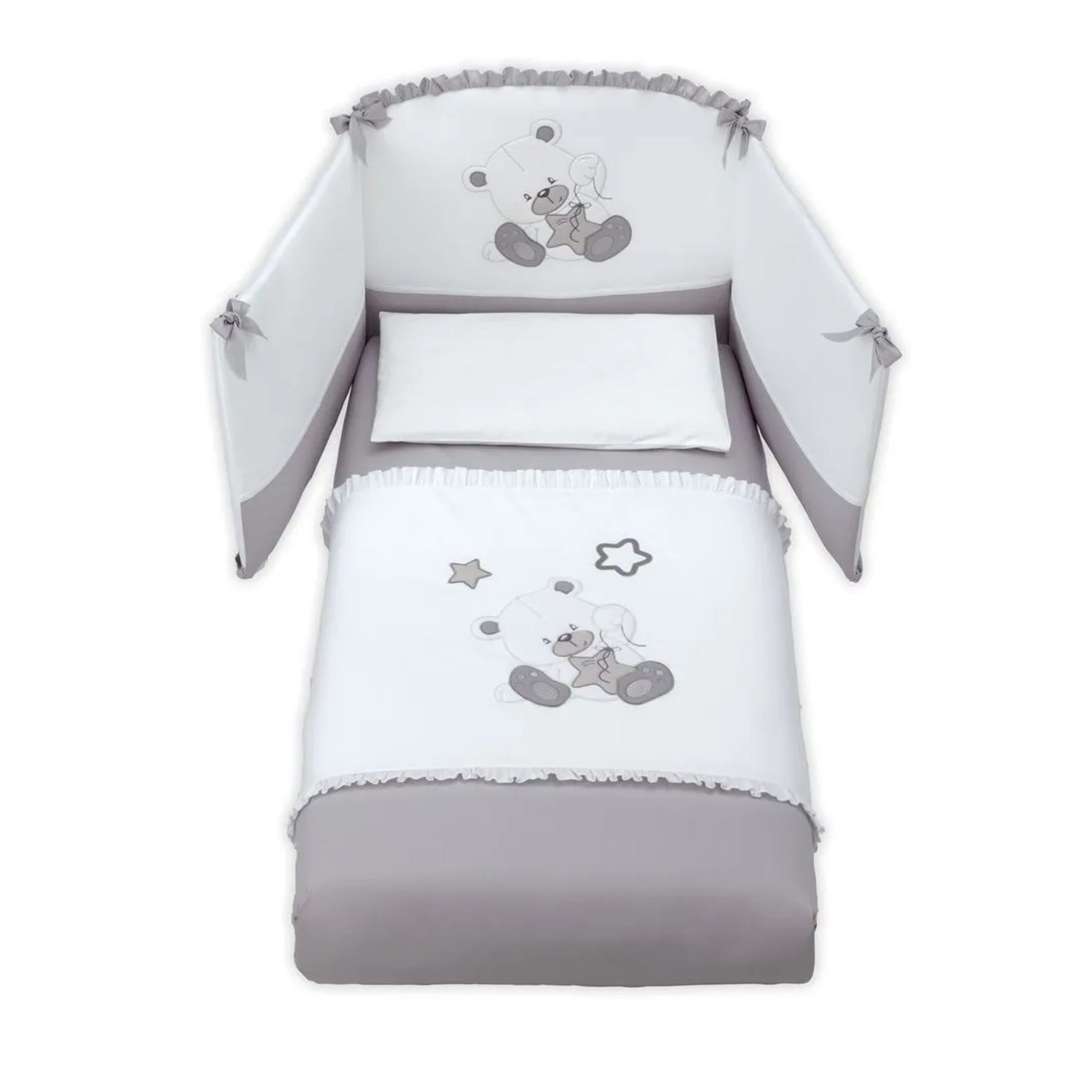 tessile dido bianco grigio Azzurra Design Piumone Dido Grigio