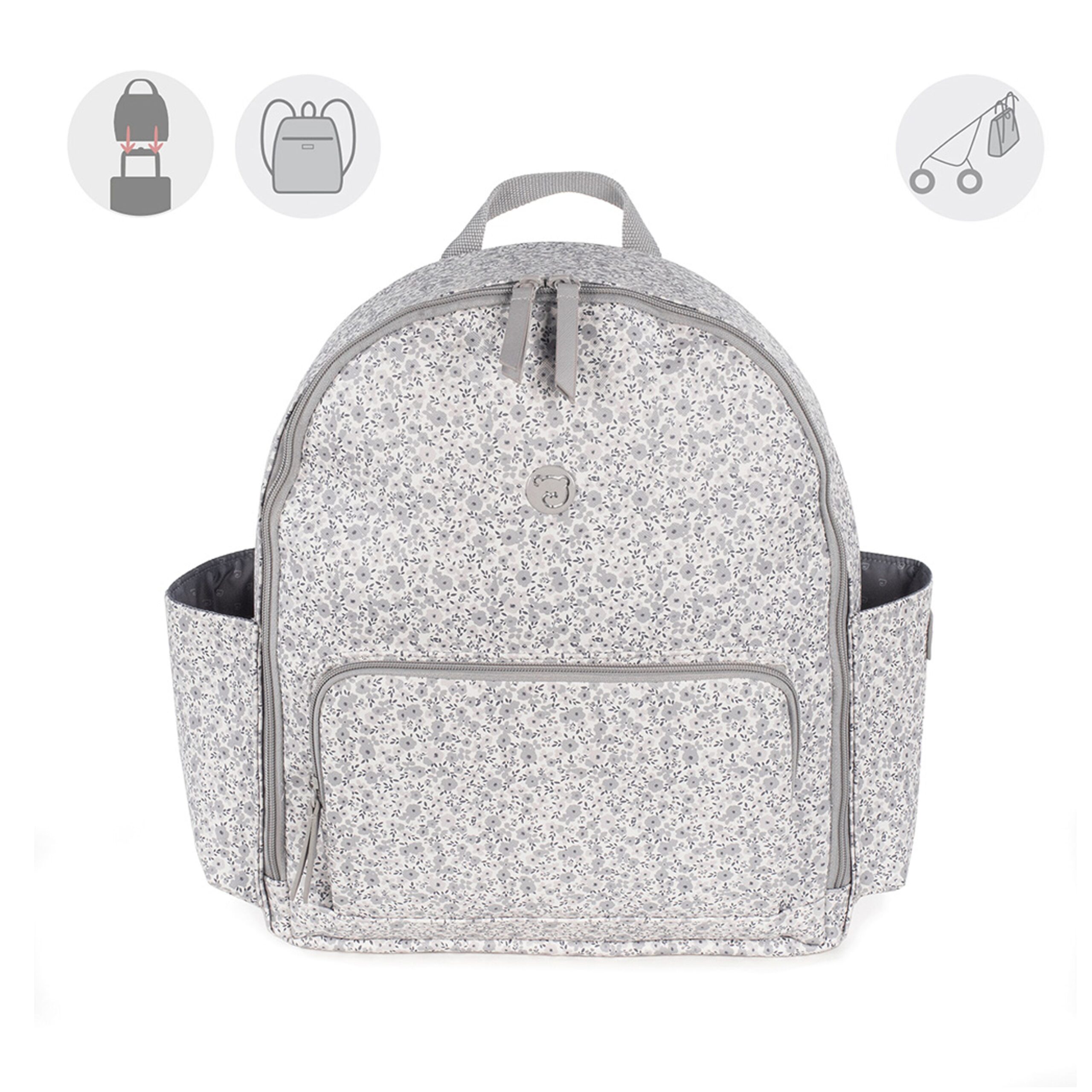 ZAINO FLOWER MELLOW GRIGIO Pasito a Pasito Zaino Flower Mellow Grigio