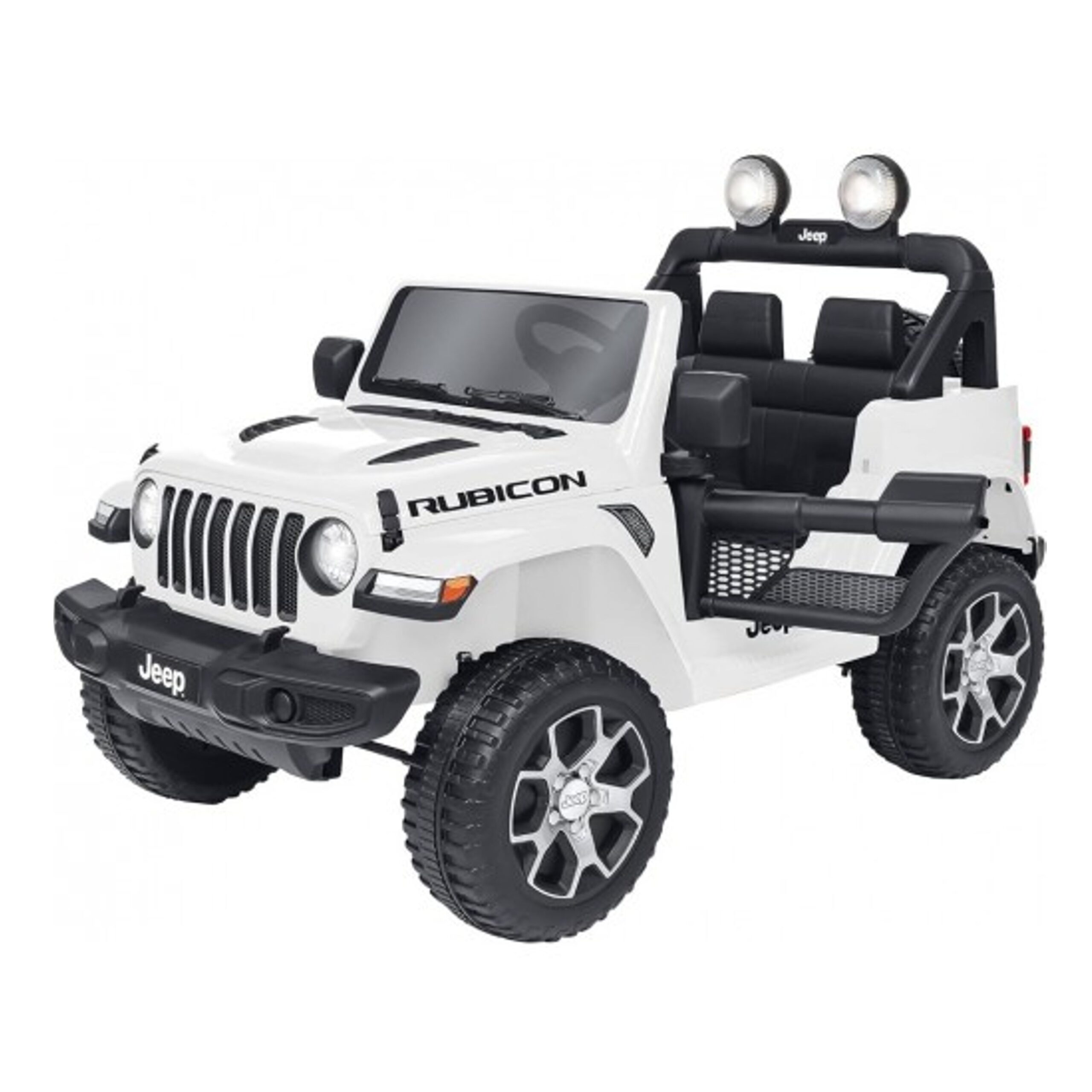 JEEP RUBICON 12V CON SEDILE IN PELLE Ciclo Bike Macchina Elettrica Jeep Rubicon 12V Bianco