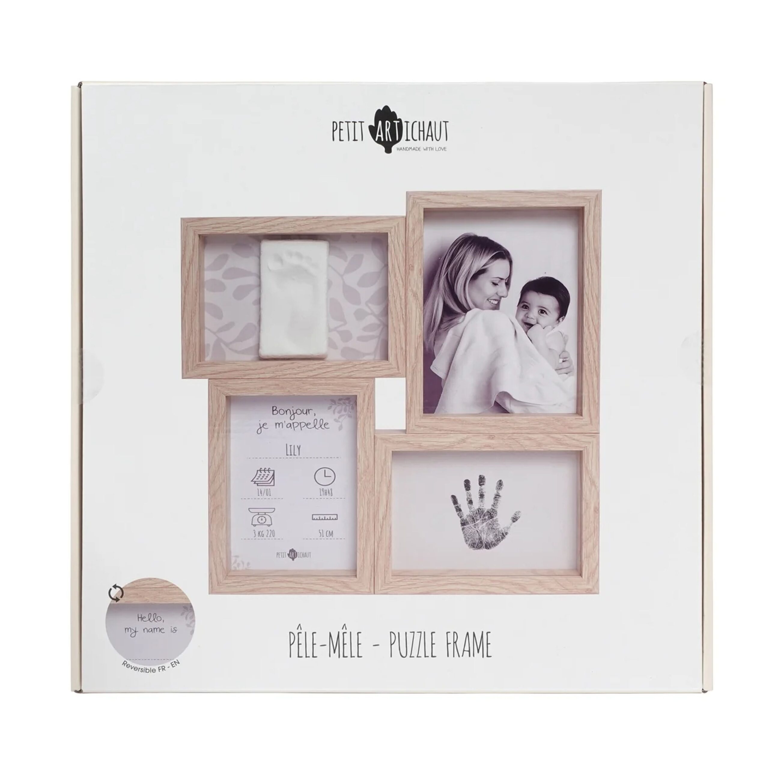 cornice puzzle grigia Petit ArtIchaut Cornice Puzzle Grigio Edera