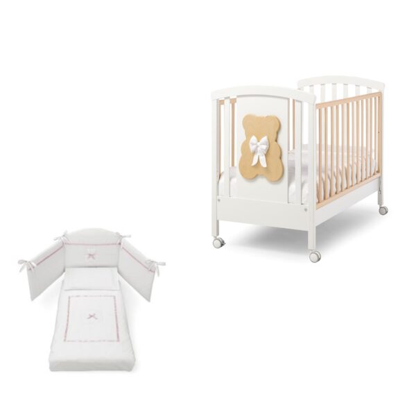Erbesi Set Lettino Dudù Natural e Tessile Dudù Rosa