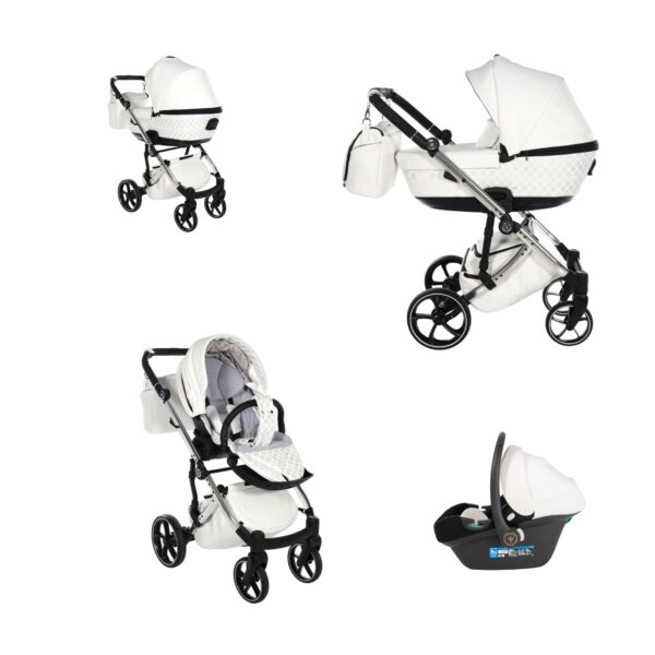 Antes Trio Baby Monogram Bianco Telaio Silver