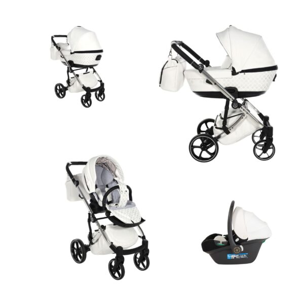 Antes Trio Baby Monogram Bianco Telaio Silver