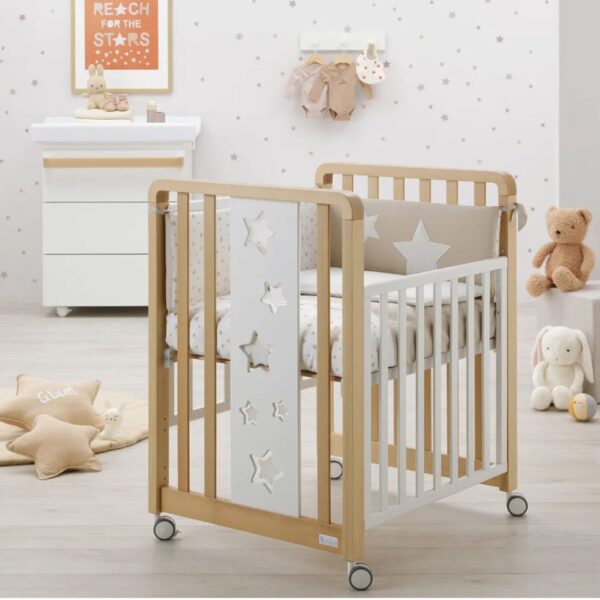 Azzurra Design Lettino Glam Stelle Naturale Bianco