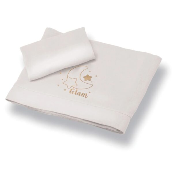 Azzurra Design Lenzuola Culla Glammy Bianco Tortora