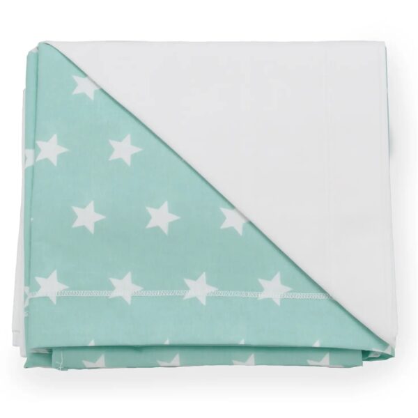 Italbaby Set Lenzuola Lettino 3 Pezzi Starlette Menta