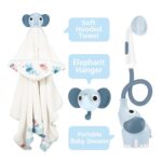YooKidoo Elephant Baby Shower Bath Set Cloudy Blue
