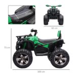 Aziamor Quad 12V Radiocomandato Verde