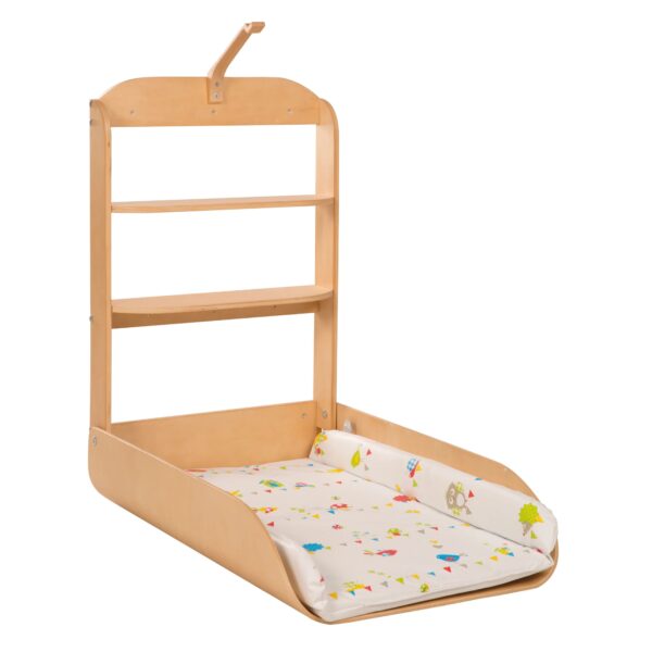 Table à langer murale Roba en bois profilé avec matelas en PU