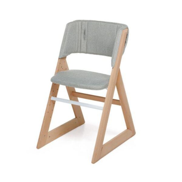 Chaise haute Foppapedretti, style naturel, gris chiné