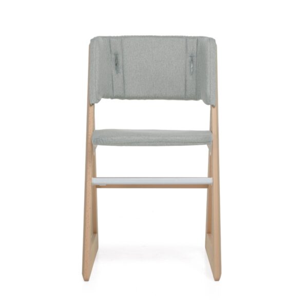 Chaise haute Foppapedretti, style naturel, gris chiné