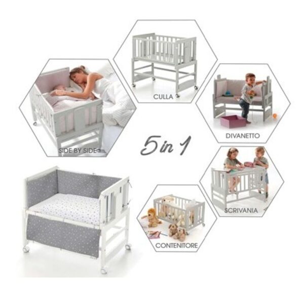 Baby Love Culla Allegra 5in1 Bianca