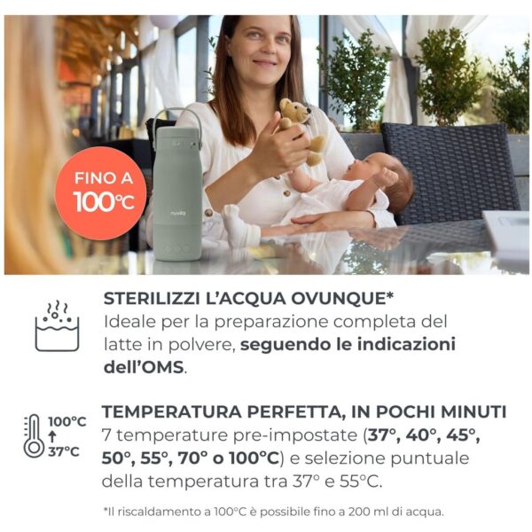 Nuvita Bollitore e Scalda Latte Portatile Hot'n'Go