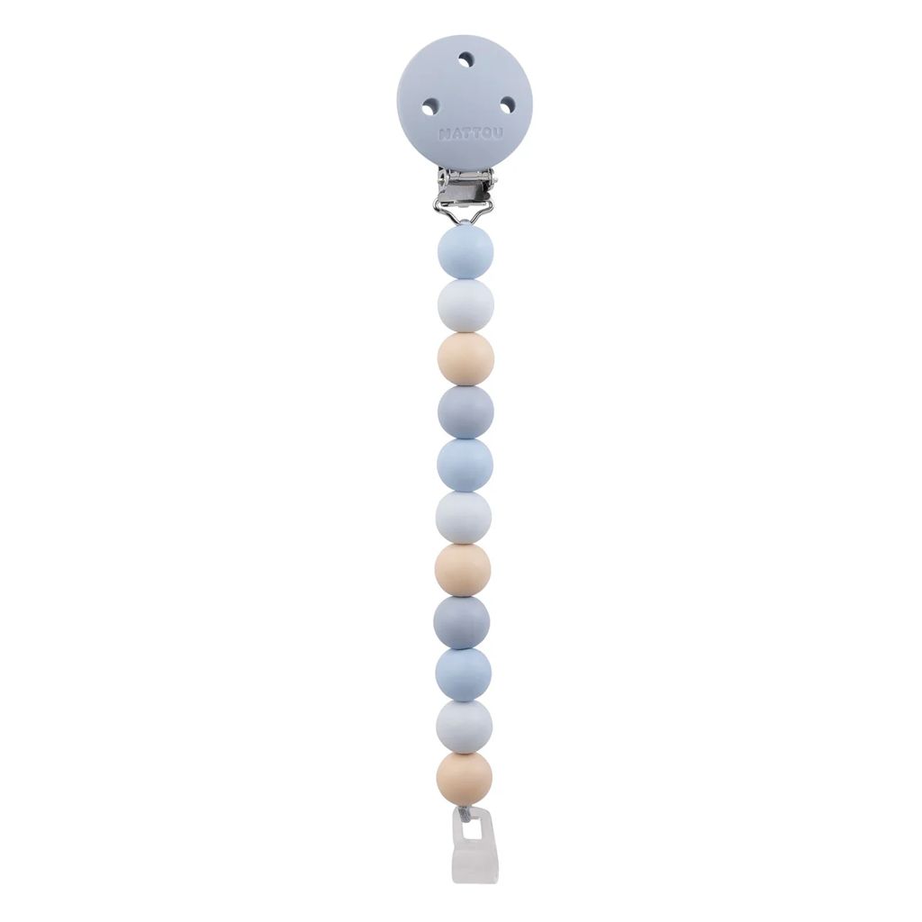 catenella Nattou Catenella Ciuccio in Silicone Multicolore Azzurro