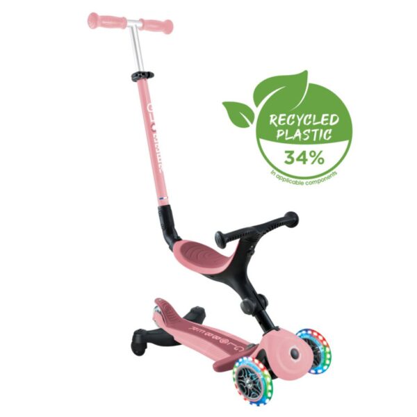 Globber GoUp Active Lights 360° Deep Pastel Pink