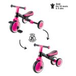 Globber Learning Trike 2in1 Neon Pink