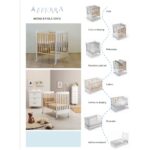 Azzurra Design Homi Evolutivo – Culla, Lettino Co-Sleeping e Montessori con Materassi e Corredino Inclusi