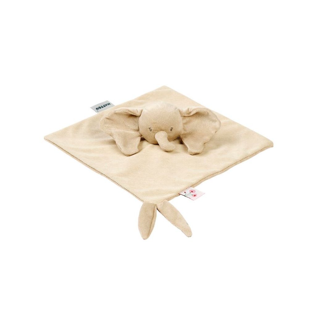 Mini doudou elefante beige (corpo in cotone) Nattou Mini Doudou Elefante Beige